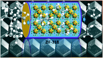 Graphical abstract: Synthesis of a partially fluorinated ZIF-8 analog for ethane/ethene separation