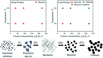 Graphical abstract: Insights into the polymorphic transformation mechanism of aluminum hydroxide during carbonation of potassium aluminate solution
