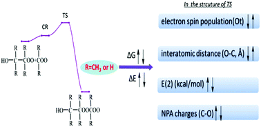 Graphical abstract: Reactions between hydroxyl-substituted alkylperoxy radicals and Criegee intermediates: correlations of the electronic characteristics of methyl substituents and the reactivity