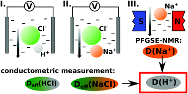 Graphical abstract: Determination of the diffusion coefficient of hydrogen ion in hydrogels