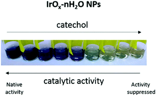 Graphical abstract: Understanding iridium oxide nanoparticle surface sites by their interaction with catechol