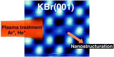 Graphical abstract: Nanostructuring of an alkali halide surface by low temperature plasma exposure