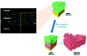 Graphical abstract: Investigating the evolving microstructure of lithium metal electrodes in 3D using X-ray computed tomography