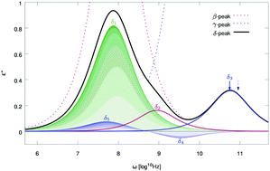 Graphical abstract: Towards a complete characterization of the δ-dispersion in dielectric spectroscopy of protein–water systems