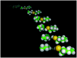 Graphical abstract: Density functional theory modeling of C–Au chemical bond formation in gold implanted polyethylene