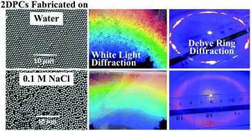 Graphical abstract: Debye ring diffraction elucidation of 2D photonic crystal self-assembly and ordering at the air–water interface