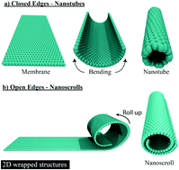 Graphical abstract: Structural transformations of carbon and boron nitride nanoscrolls at high impact collisions