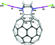 Graphical abstract: Piperazine-functionalized C60 and diiodine or iodine monochloride as components in forming supramolecular assemblies