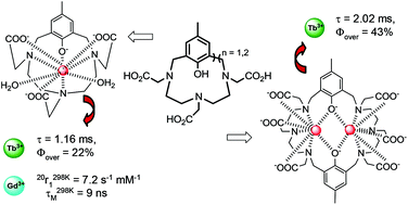 Graphical abstract: New polyaminocarboxylate macrocycles containing phenolate binding units: synthesis, luminescent and relaxometric properties of their lanthanide complexes