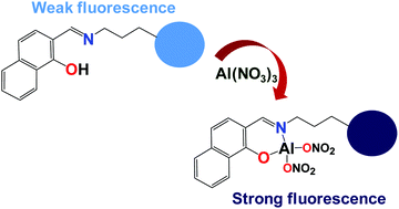 Graphical abstract: 2-Hydroxy-naphthyl functionalized mesoporous silica for fluorescence sensing and removal of aluminum ions