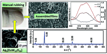 Graphical abstract: Manual assembly of a rare-earth polyoxometalate microcrystal film showing highly polarized luminescence