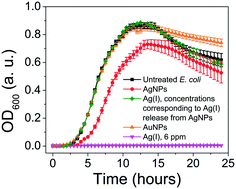 Graphical abstract: Impacts of broth chemistry on silver ion release, surface chemistry composition, and bacterial cytotoxicity of silver nanoparticles