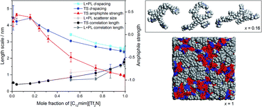 Graphical abstract: Exploring the bulk-phase structure of ionic liquid mixtures using small-angle neutron scattering