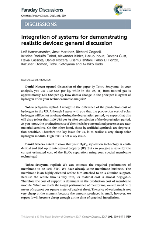 Integration of systems for demonstrating realistic devices: general discussion