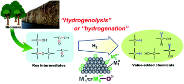 Graphical abstract: Selective hydrogenolysis and hydrogenation using metal catalysts directly modified with metal oxide species