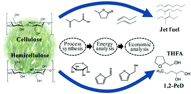 Graphical abstract: An integrated strategy for catalytic co-production of jet fuel range alkenes, tetrahydrofurfuryl alcohol, and 1,2-pentanediol from lignocellulosic biomass