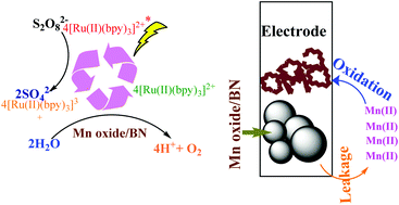 Graphical abstract: A nanosized Mn oxide/boron nitride composite as a catalyst for water oxidation