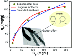 Graphical abstract: A flexible magnesium silicate coated electrospun fiber adsorbent for high-efficiency removal of a toxic cationic herbicide