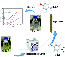 Graphical abstract: Highly recyclable Ag NPs/alginate composite beads prepared via one-pot encapsulation method for efficient continuous reduction of p-nitrophenol