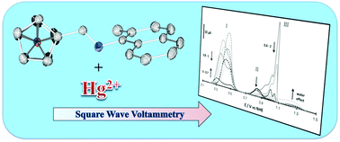 Graphical abstract: Imine ligands based on ferrocene: synthesis, structural and Mössbauer characterization and evaluation as chromogenic and electrochemical sensors for Hg2+