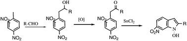 Graphical abstract: A general and convenient method for the synthesis of 2,4-dinitrobenzyl ketones. Almost unlimited access to 2-substituted 6-nitroindoles from 2,4-dinitrotoluene and aldehydes