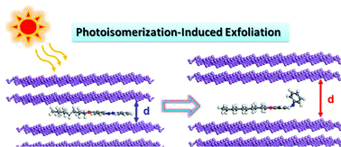 Graphical abstract: Prediction on the light-assisted exfoliation of multilayered arsenene by the photo-isomerization of azobenzene