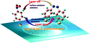 Graphical abstract: Reversible light-dependent molecular switches on Ag/AgCl nanostructures