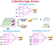 Graphical abstract: A label-free and universal platform for the construction of an odd/even detector for decimal numbers based on graphene oxide and DNA-stabilized silver nanoclusters