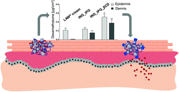 Graphical abstract: Enhanced topical delivery of dexamethasone by β-cyclodextrin decorated thermoresponsive nanogels