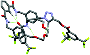 Graphical abstract: Rapidly accessible “click” rotaxanes utilizing a single amide hydrogen bond templating motif