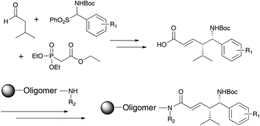 Graphical abstract: Asymmetric synthesis of vinylogous β-amino acids and their incorporation into mixed backbone oligomers