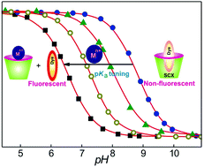 Graphical abstract: Metal ion-induced supramolecular pKa tuning and fluorescence regeneration of a p-sulfonatocalixarene encapsulated neutral red dye