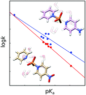 Graphical abstract: Simulating the reactions of substituted pyridinio-N-phosphonates with pyridine as a model for biological phosphoryl transfer