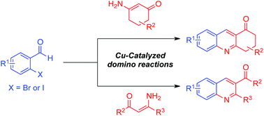 Graphical abstract: Synthesis of quinolines via copper-catalyzed domino reactions of enaminones