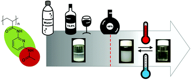 Graphical abstract: Thermoresponsive functional polymers based on 2,6-diaminopyridine motif with tunable UCST behaviour in water/alcohol mixtures