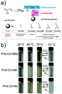 Graphical abstract: Post-synthetic modification of polyvinyl alcohol with a series of N-alkyl-substituted carbamates towards thermo and CO2-responsive polymers