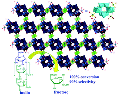 Graphical abstract: Cu-Induced [H6W12O42]6− polyoxometalate-based bimetallic cluster formation for renewable biomass inulin hydrolysis toward fructose production