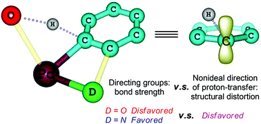 Graphical abstract: Explicit roles of diverse directing groups in determining transition state energy and reaction exothermicity of C–H activation pathways