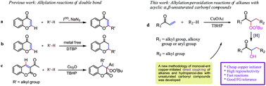 Graphical abstract: Direct coupling of sp3 carbon of alkanes with α,β-unsaturated carbonyl compounds using a copper/hydroperoxide system