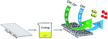 Graphical abstract: A free standing porous Co/Mo architecture as a robust bifunctional catalyst toward water splitting