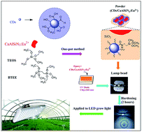 Graphical abstract: A dual-emitting core–shell carbon dot–silica–phosphor composite for LED plant grow light