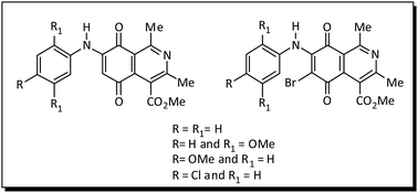 Graphical abstract: Synthesis and antimicrobial evaluation of promising 7-arylamino-5,8-dioxo-5,8-dihydroisoquinoline-4-carboxylates and their halogenated amino compounds for treating Gram-negative bacterial infections