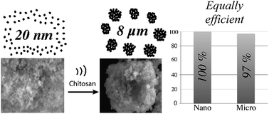 Graphical abstract: Chitosan microspheres as a template for TiO2 and ZnO microparticles: studies on mechanism, functionalization and applications in photocatalysis and H2S removal