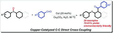 Graphical abstract: Copper-catalyzed C–C direct cross-coupling: an efficient approach to phenyl-2-(phenylthiophenyl)-methanones