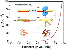 Graphical abstract: A facile fabrication method for ultrathin NiO/Ni nanosheets as a high-performance electrocatalyst for the oxygen evolution reaction