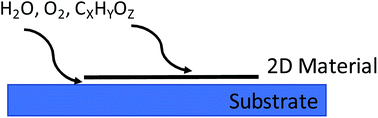 Graphical abstract: Influence of O2, H2O and airborne hydrocarbons on the properties of selected 2D materials