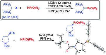Graphical abstract: Stereocontrolled C(sp3)–P bond formation with non-activated alkyl halides and tosylates