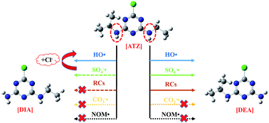 Graphical abstract: Factors affecting formation of deethyl and deisopropyl products from atrazine degradation in UV/H2O2 and UV/PDS