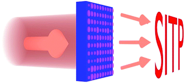 Graphical abstract: A visible high efficiency and polarization-insensitive 34-level dielectric metasurface hologram