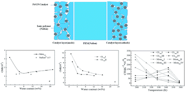 Graphical abstract: Moisture and thermal expansion properties and mechanism of interaction between ions of a Nafion-based membrane electrode assembly